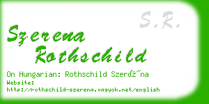 szerena rothschild business card